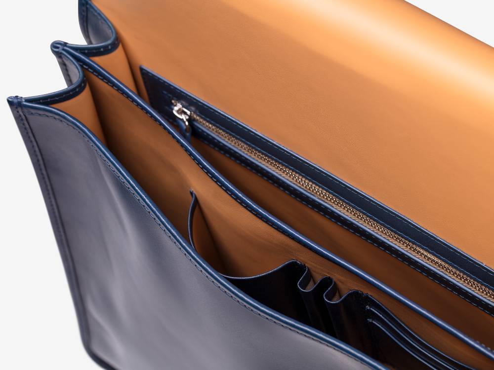 Paolo Sartori Briefcase Briefcase in pelle Anticata Oceano Fino Al -60%