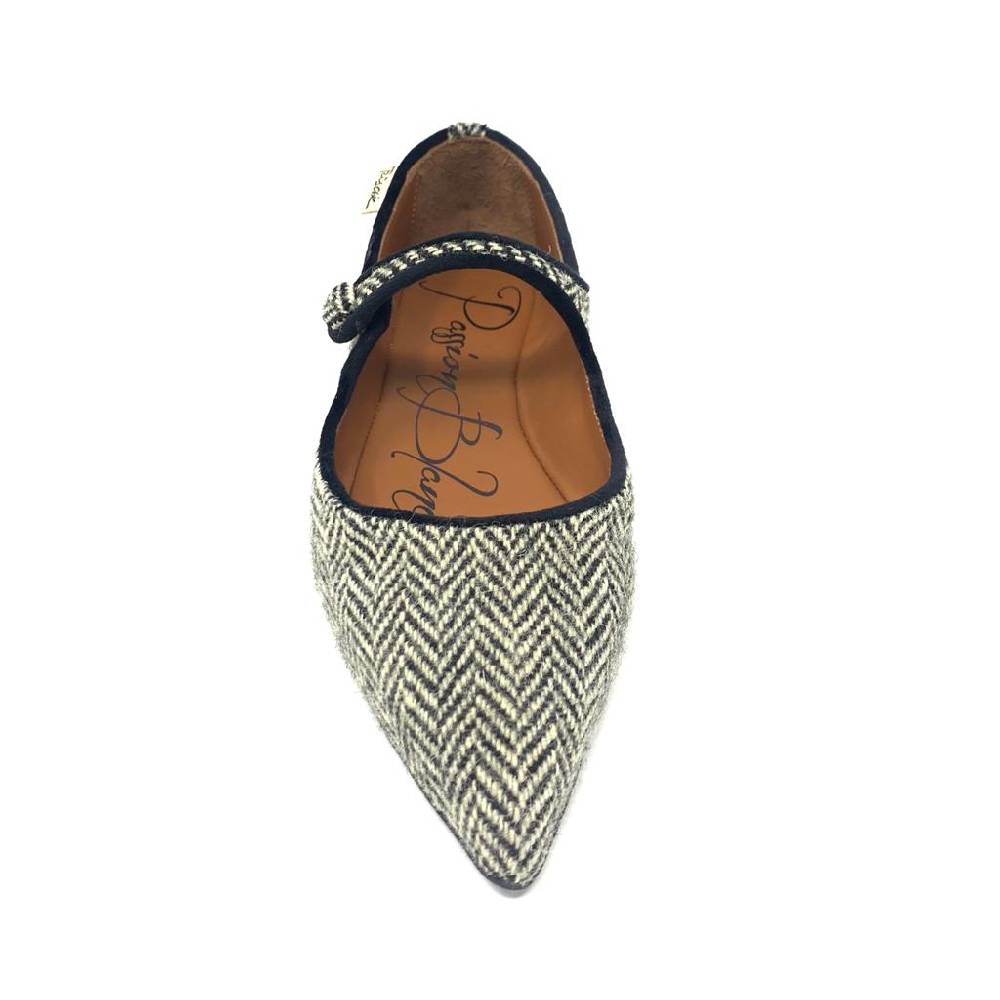 Passion Blanche Sophia Tweed in Lana Bianco-Nera Sconto