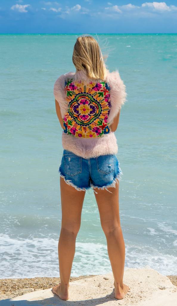 Passion Blanche GILET INDIA MONGOLIA ROSA Offerte