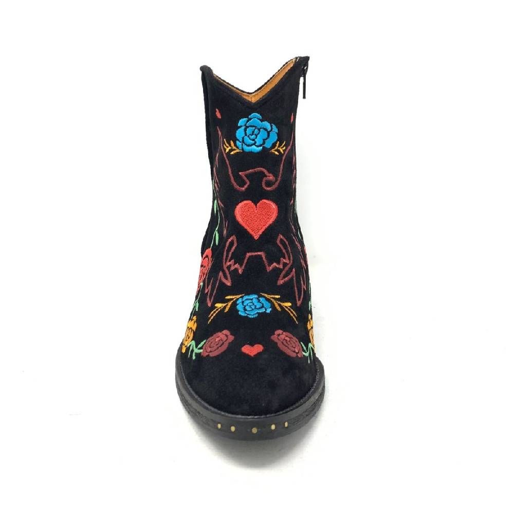 Passion Blanche Texano Scamosciato Nero + Ricamo Aquila Spedizione Gratuita