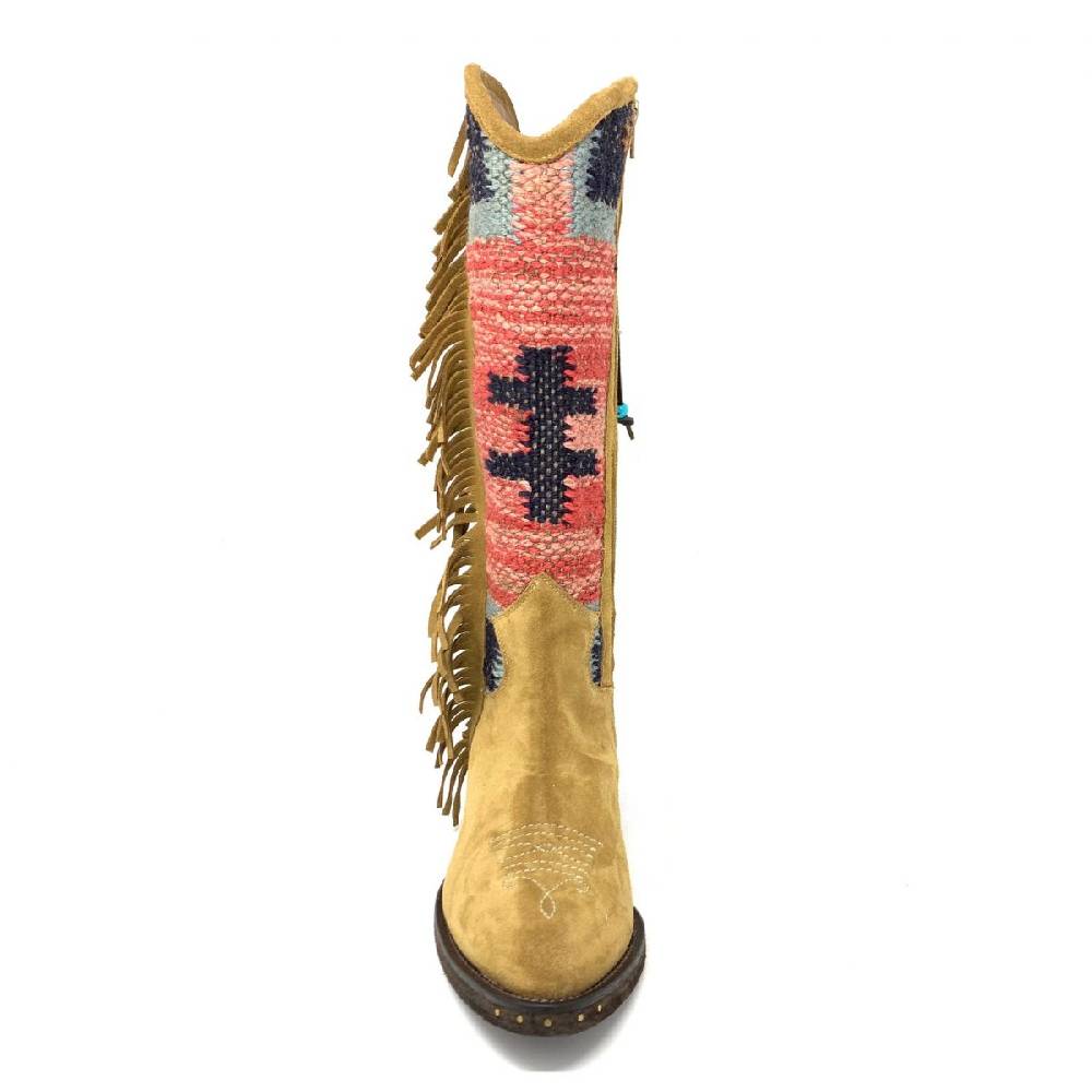 Passion Blanche Texano crosta cammello e kilim Suola cuoio Soddisfazione Garantita