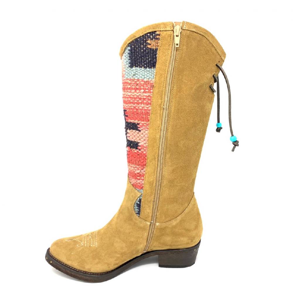 Passion Blanche Texano crosta cammello e kilim Suola cuoio Soddisfazione Garantita