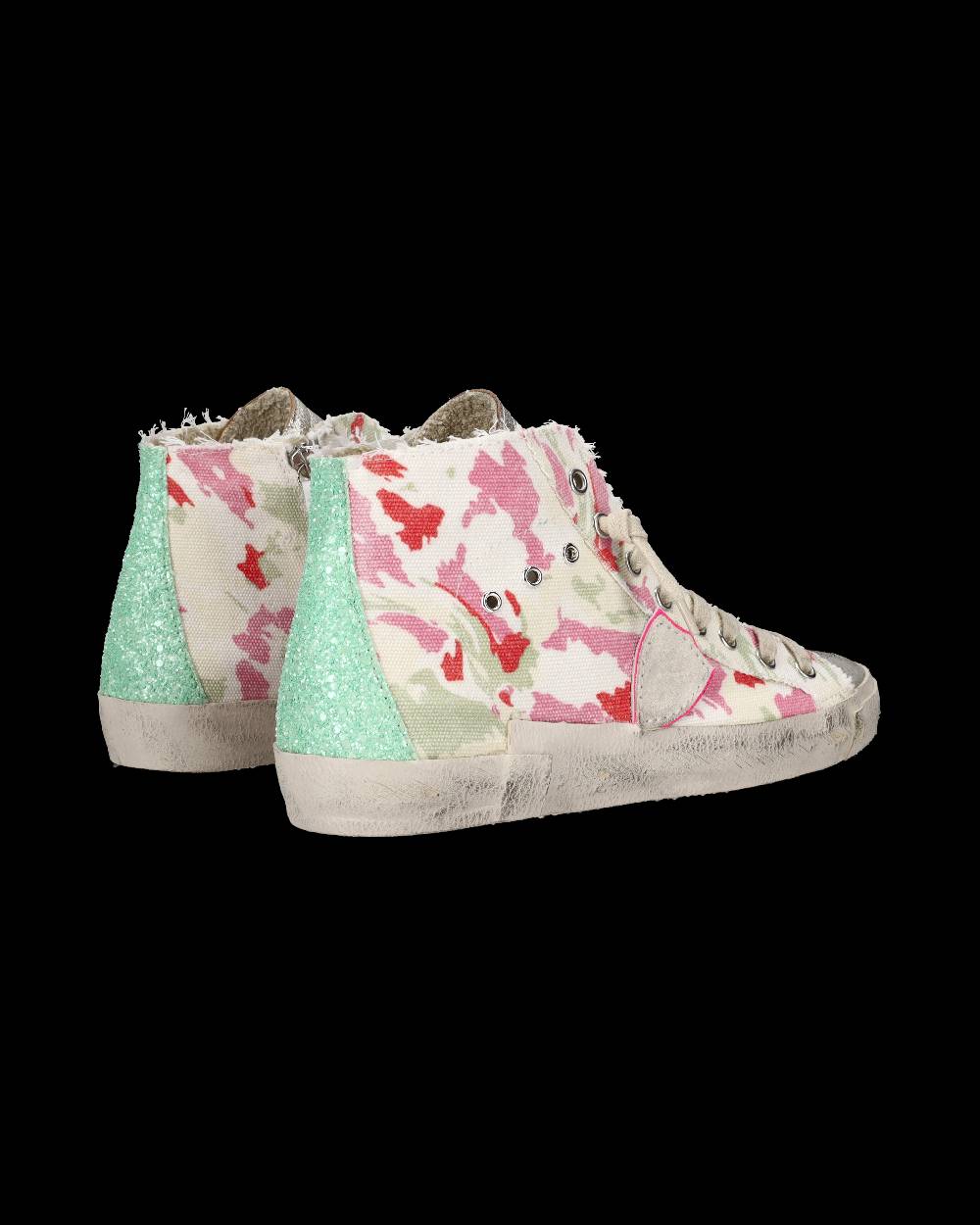 ﻿Philippe Model Sneaker alte Prsx High donna - verde e fucsia I Più Venduti