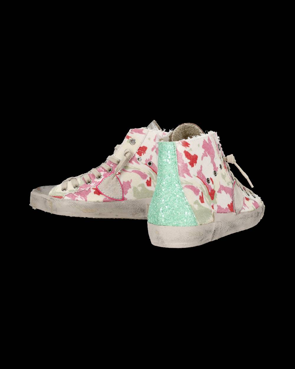 ﻿Philippe Model Sneaker alte Prsx High donna - verde e fucsia I Più Venduti