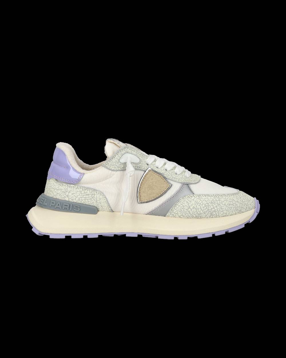 Philippe Model Sneaker sportive Antibes da donna in nylon e pelle - Bianco e viola Negozio