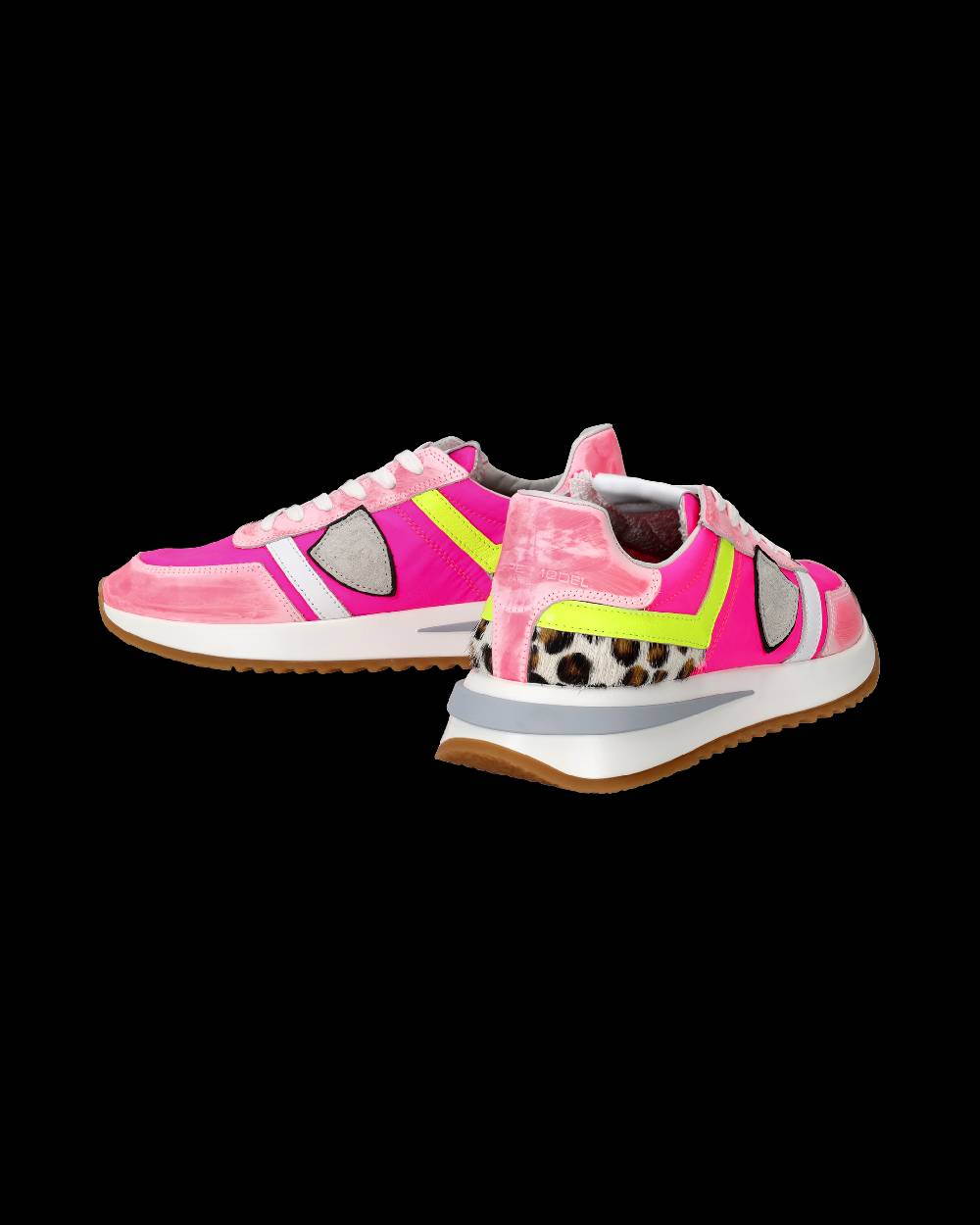 Philippe Model Sneakers Tropez 2.1 da Donna Fucsia in Tessuto Tecnico In Linea
