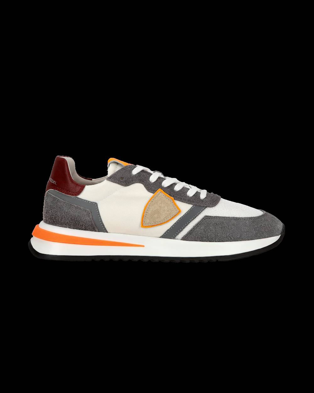 Philippe Model Sneaker casual Tropez 2.1 da uomo in nylon e pelle - Arancione e bianco Nuovo