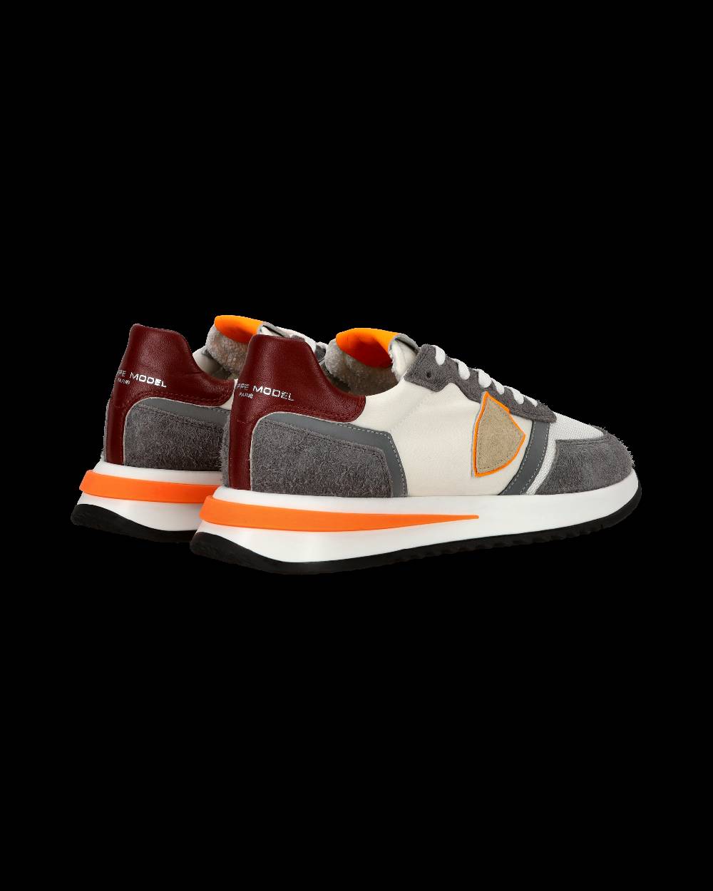 Philippe Model Sneaker casual Tropez 2.1 da uomo in nylon e pelle - Arancione e bianco Nuovo