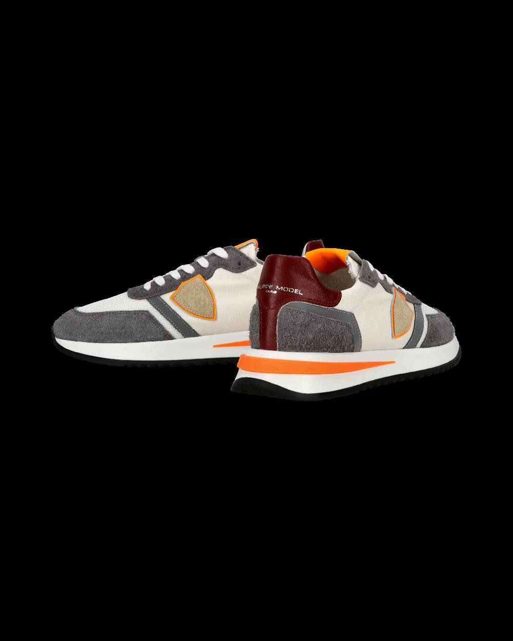 Philippe Model Sneaker casual Tropez 2.1 da uomo in nylon e pelle - Arancione e bianco Nuovo