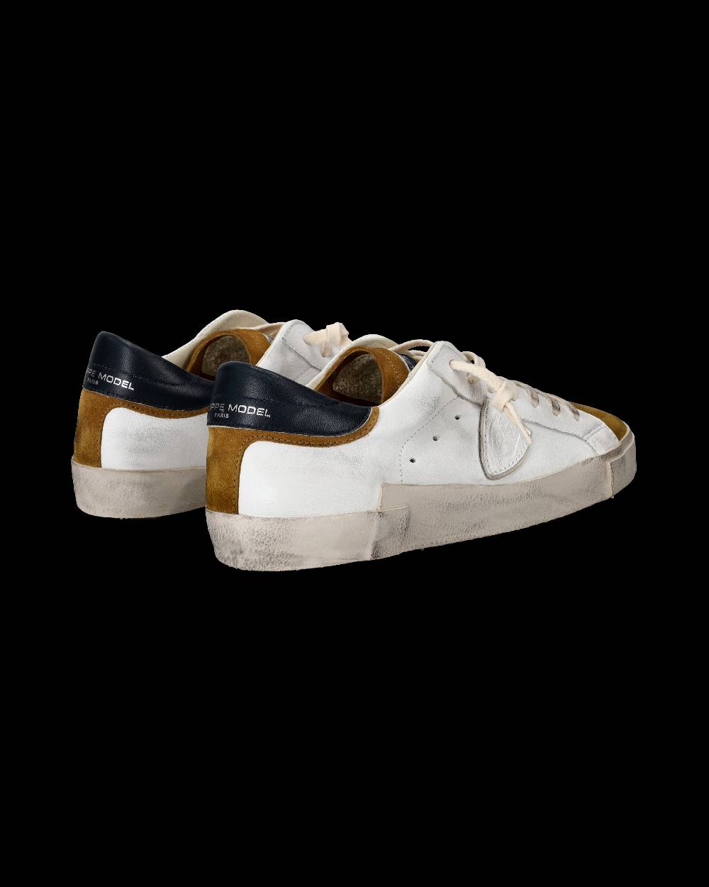Philippe Model Sneaker basse Paris uomo - bianco e senape Pezzi Unici