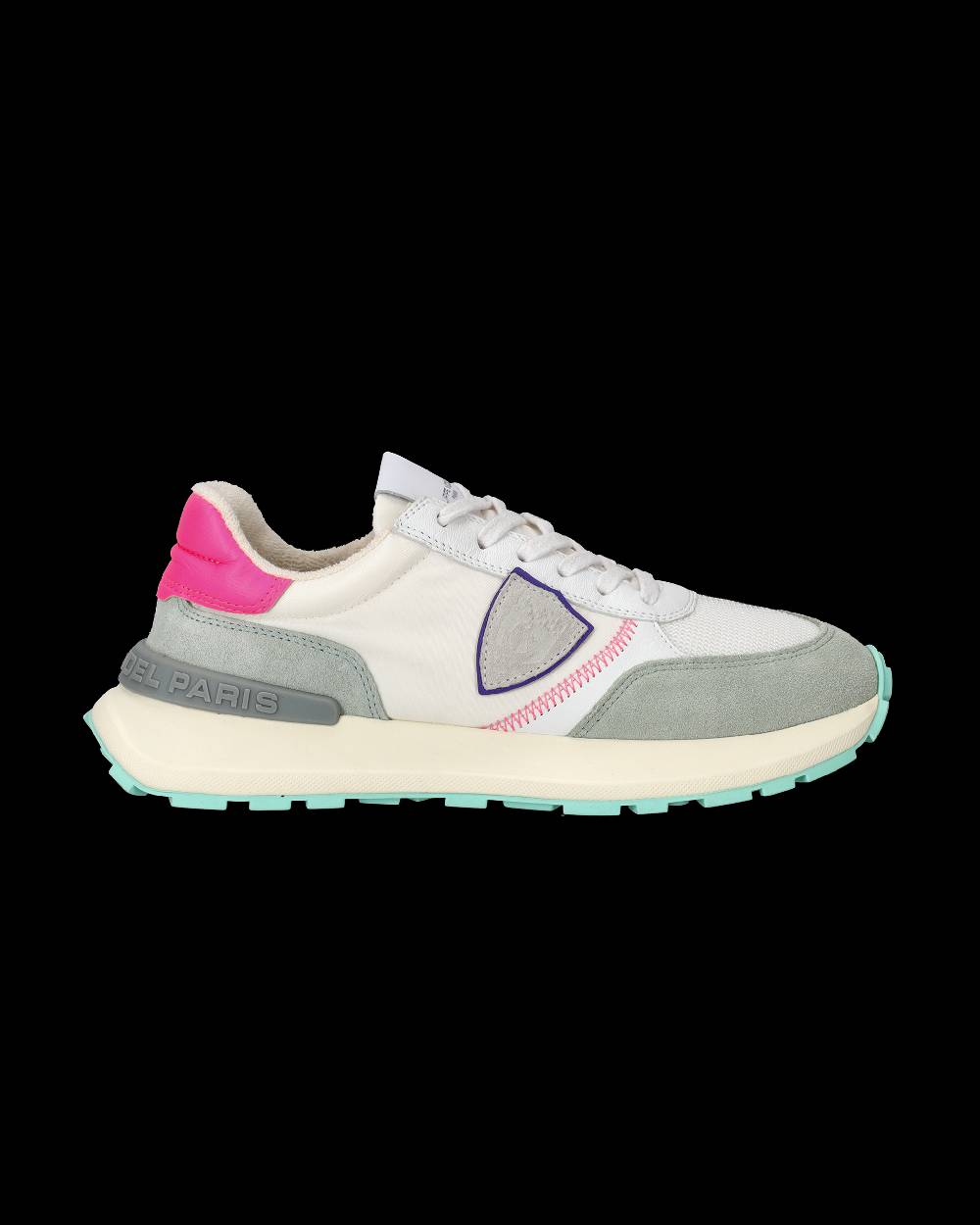 Philippe Model Sneakers Antibes da Donna Bianche e Fucsia in Tessuto Tecnico Qualità Garantita