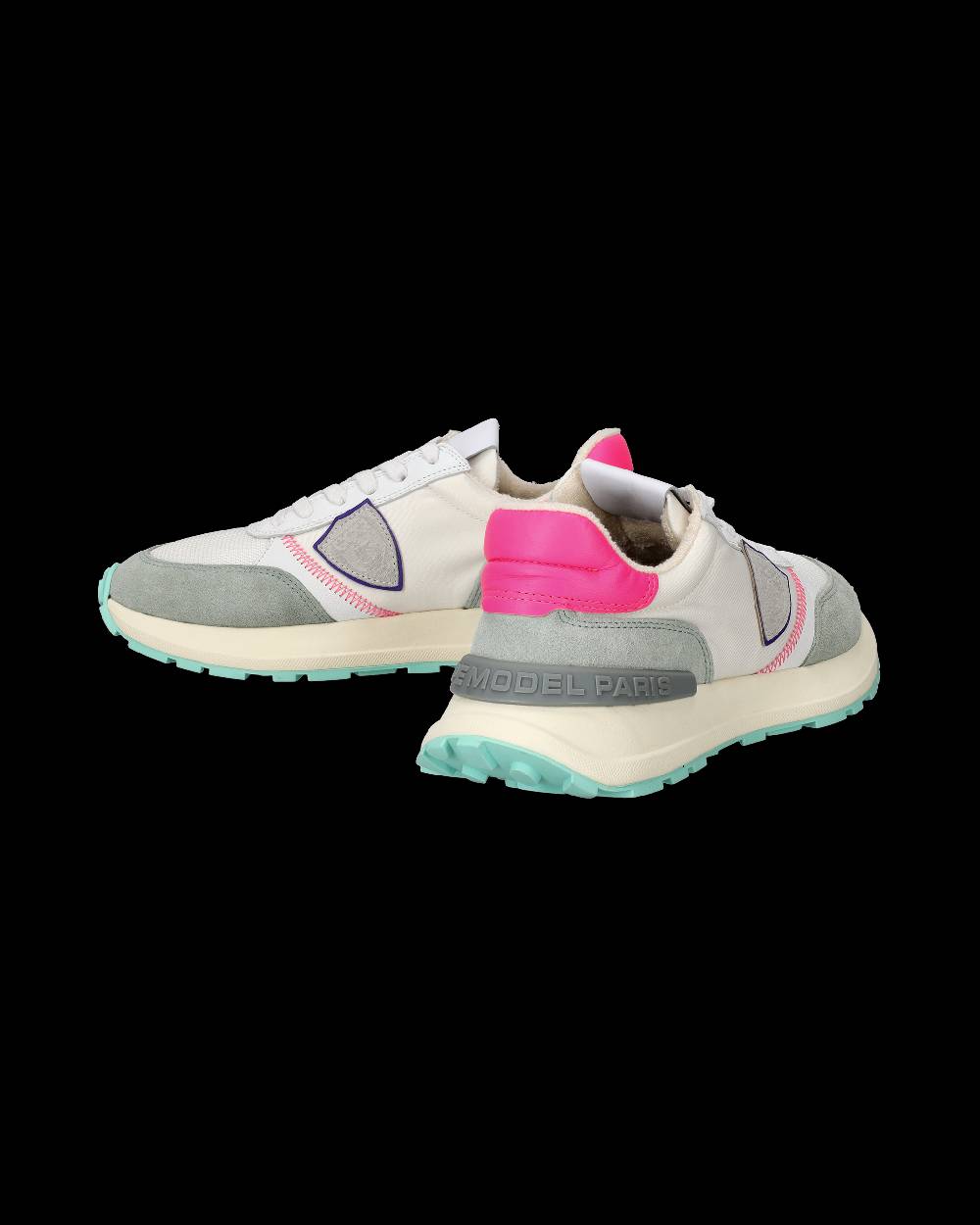 Philippe Model Sneakers Antibes da Donna Bianche e Fucsia in Tessuto Tecnico Qualità Garantita
