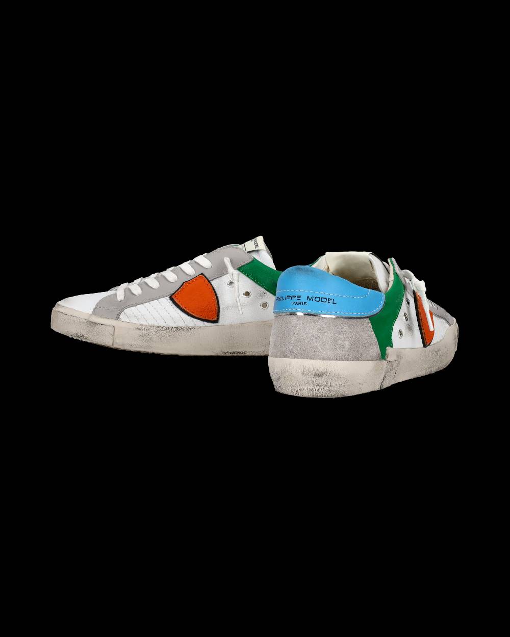 Philippe Model Sneaker basse Prsx uomo - bianco e arancione Acquista Ora