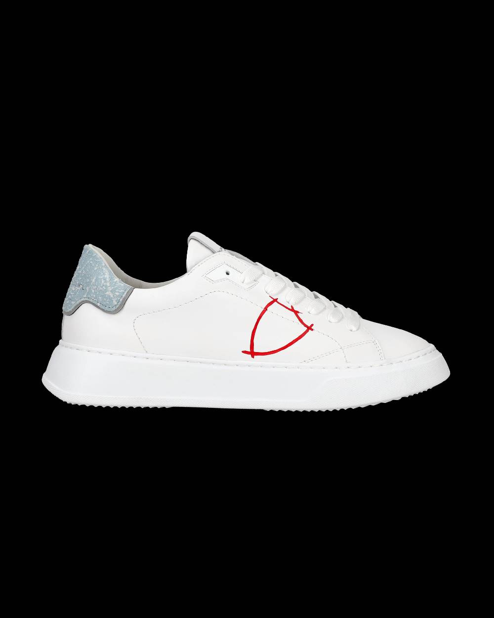 Philippe Model Sneaker bassa Temple uomo - bianco e rosso Consegna Veloce