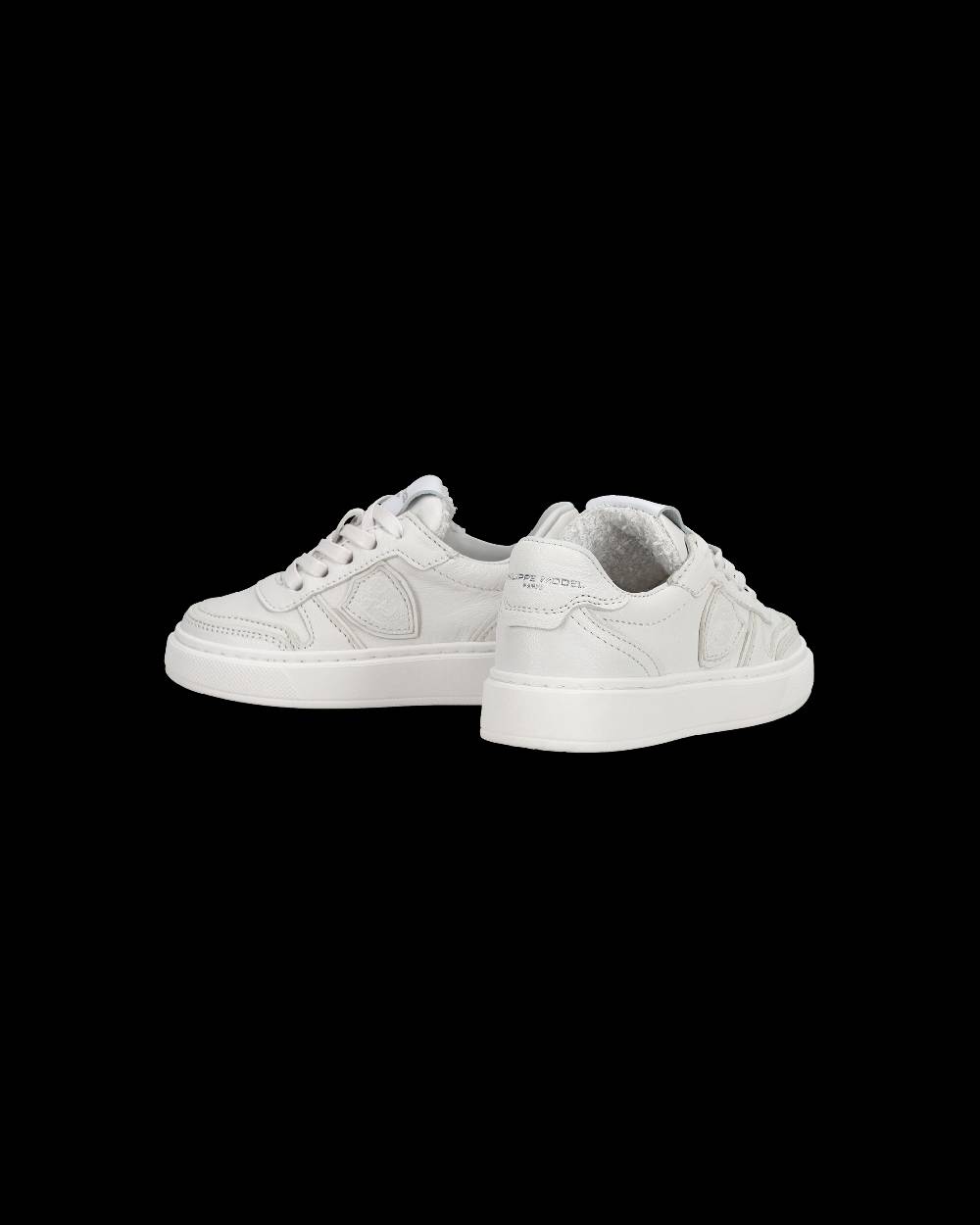 Philippe Model Sneakers basse Nice da Bambini in pelle, Bianco Prezzo Ridotto