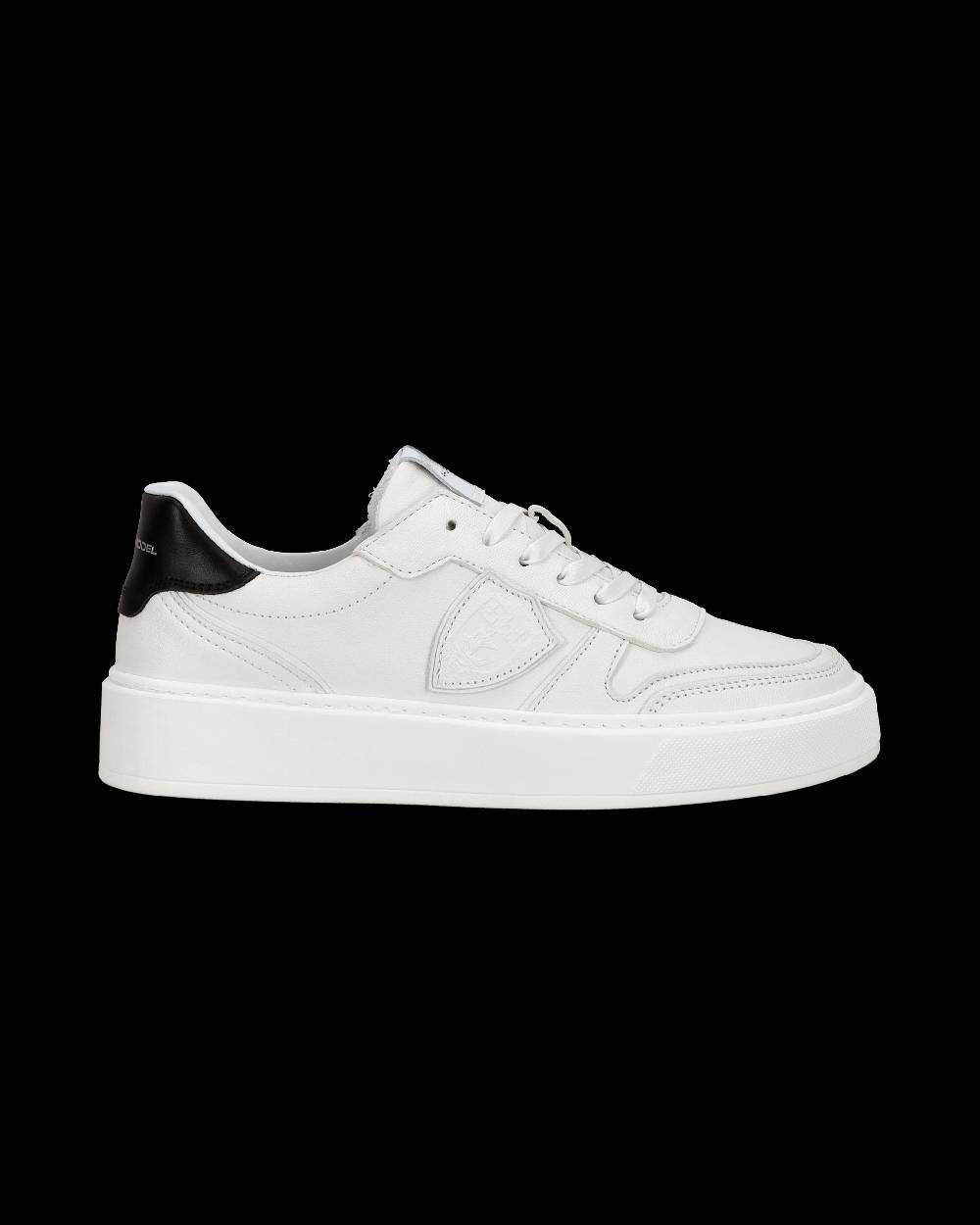 Philippe Model Sneakers Nice da Ragazzi in pelle, Bianco Nero Convenienza
