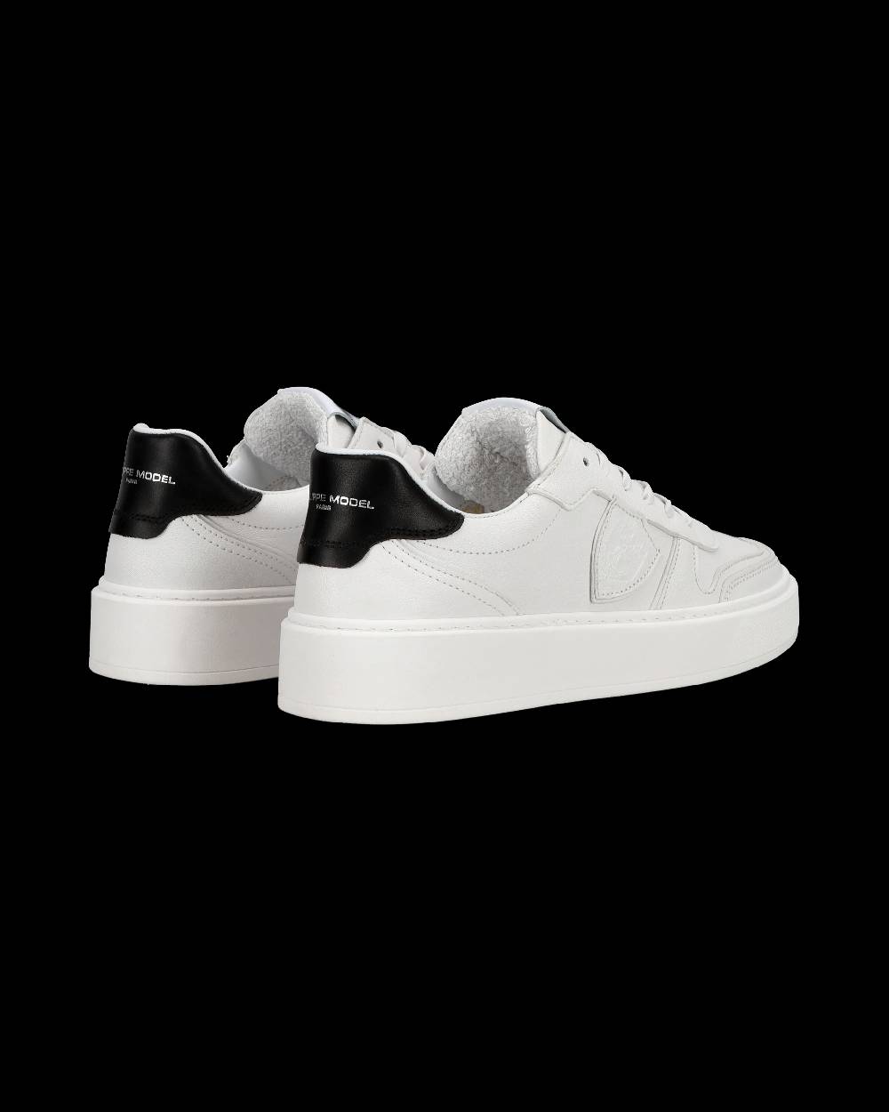 Philippe Model Sneakers Nice da Ragazzi in pelle, Bianco Nero Convenienza
