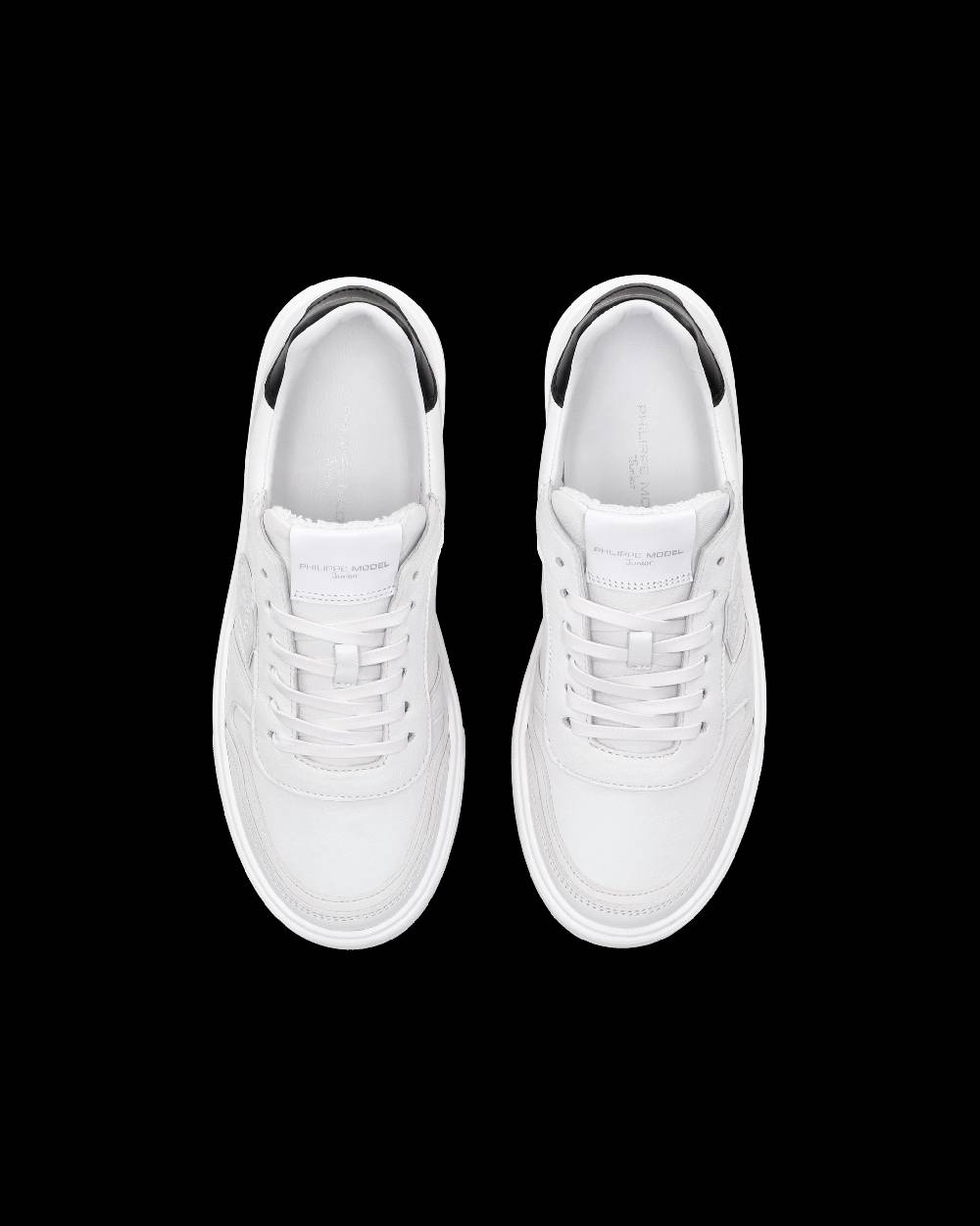 Philippe Model Sneakers Nice da Ragazzi in pelle, Bianco Nero Convenienza