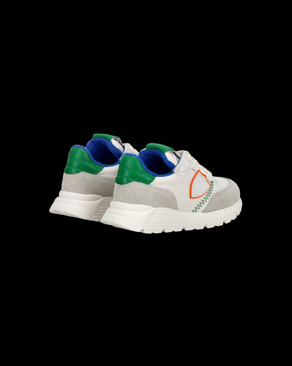 Philippe Model Sneakers basse Antibes Baby in nylon e pelle, Bianco Verde Presa