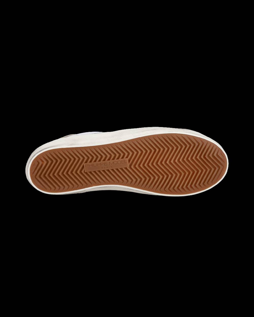 Philippe Model Sneakers basse Paris da Ragazzo in pelle, Bianco Azzurro Sconto