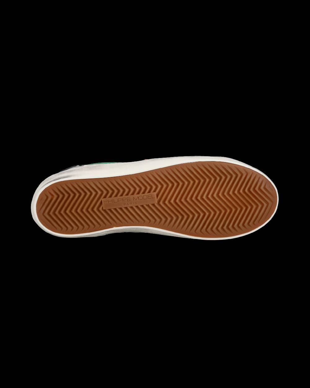 Philippe Model Sneakers basse Paris da Bambino in pelle, Bianco Verde Saldi