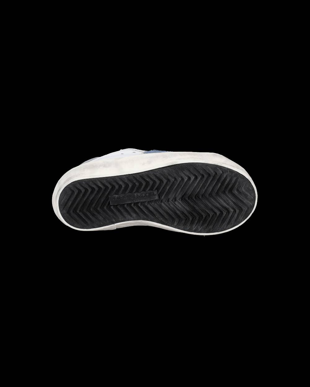 Philippe Model Sneakers da Bambini Prsx basse Bianche e Blu in Pelle Offerte