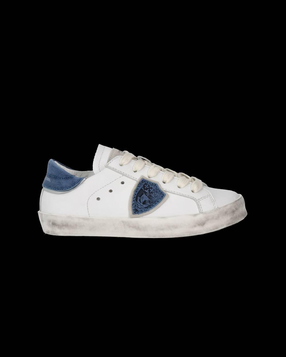 Philippe Model Sneakers Prsx basse da Bambini Bianche e Blu in Pelle Hotsell