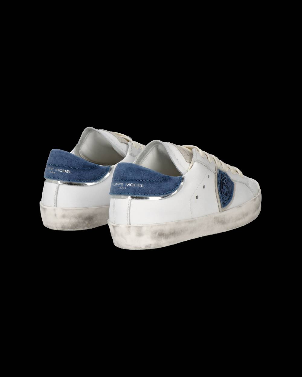 Philippe Model Sneakers Prsx basse da Bambini Bianche e Blu in Pelle Hotsell