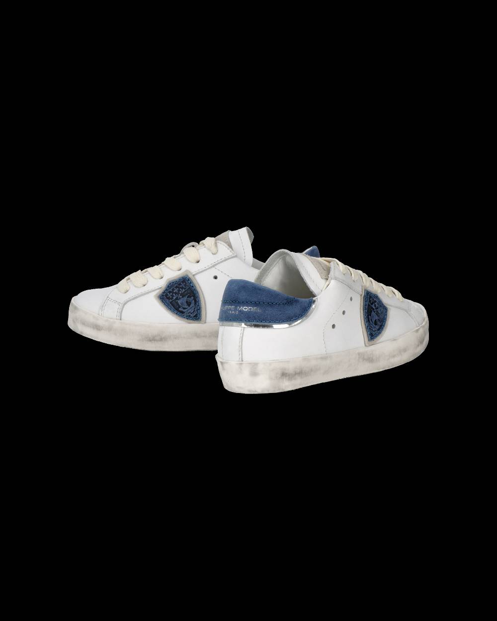 Philippe Model Sneakers Prsx basse da Bambini Bianche e Blu in Pelle Hotsell