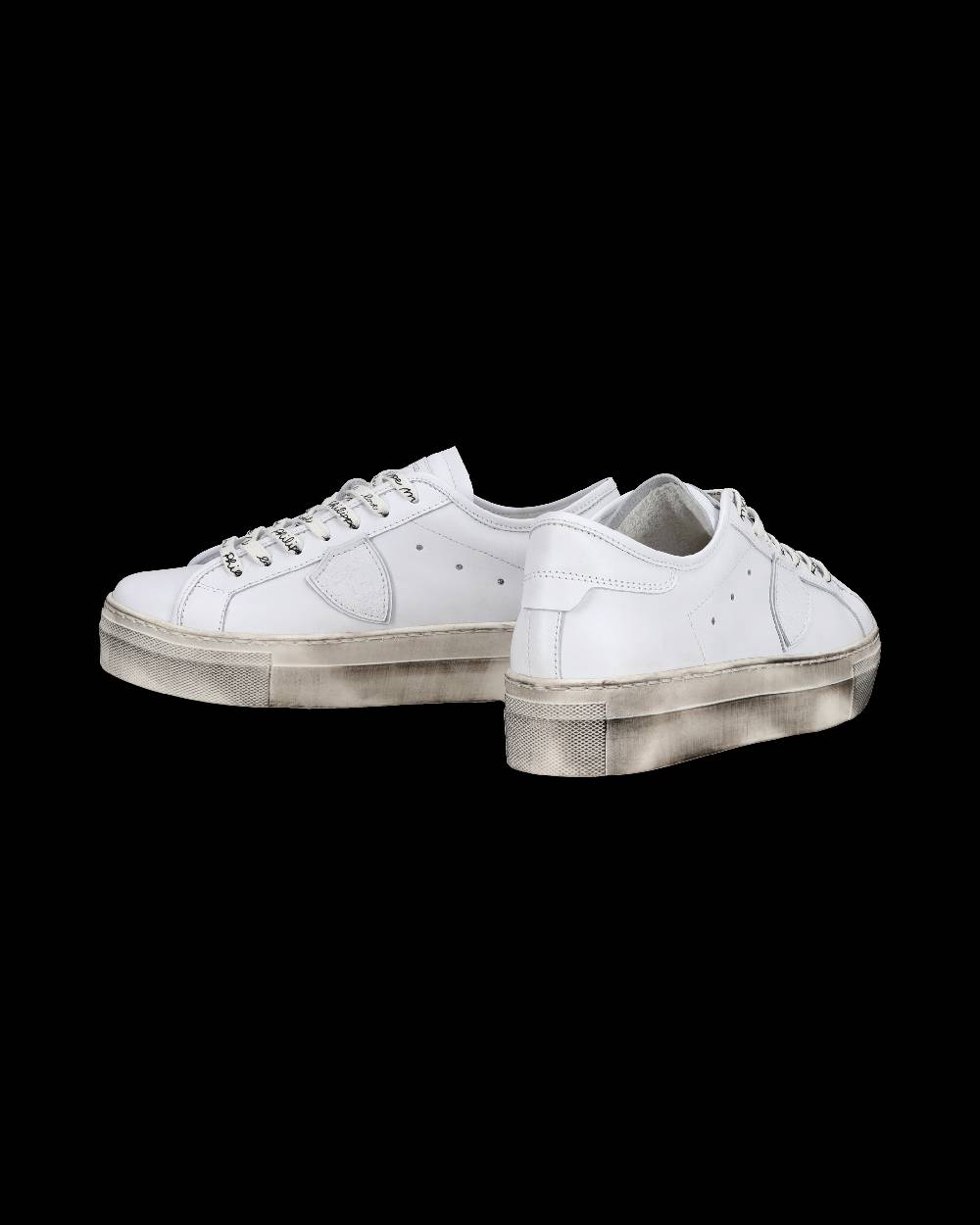 Philippe Model Sneakers basse Paris Haute da Bambino in pelle, Bianco Vendita Calda