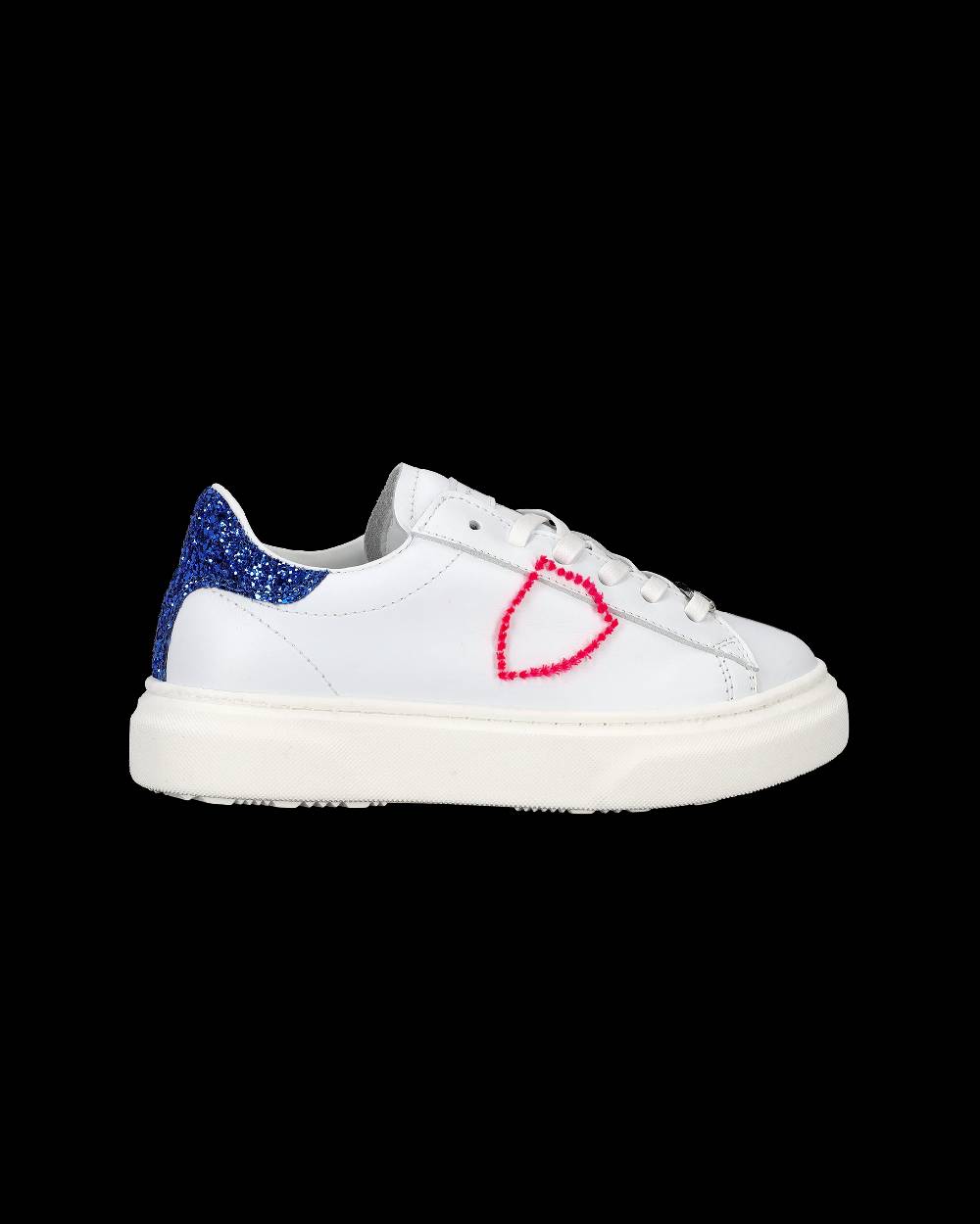 Philippe Model Sneakers Temple da Bambini Bianche e Blu in Pelle Vendita Economica
