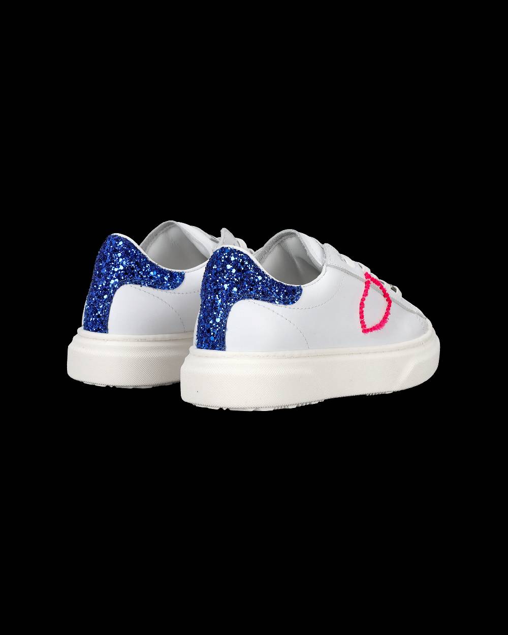 Philippe Model Sneakers Temple da Bambini Bianche e Blu in Pelle Vendita Economica