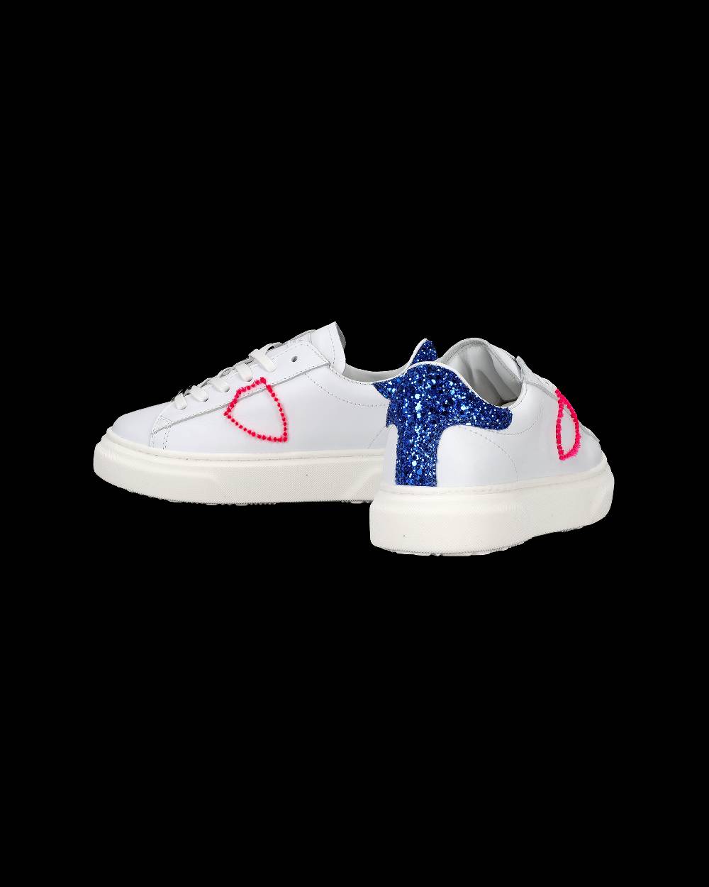 Philippe Model Sneakers Temple da Bambini Bianche e Blu in Pelle Vendita Economica