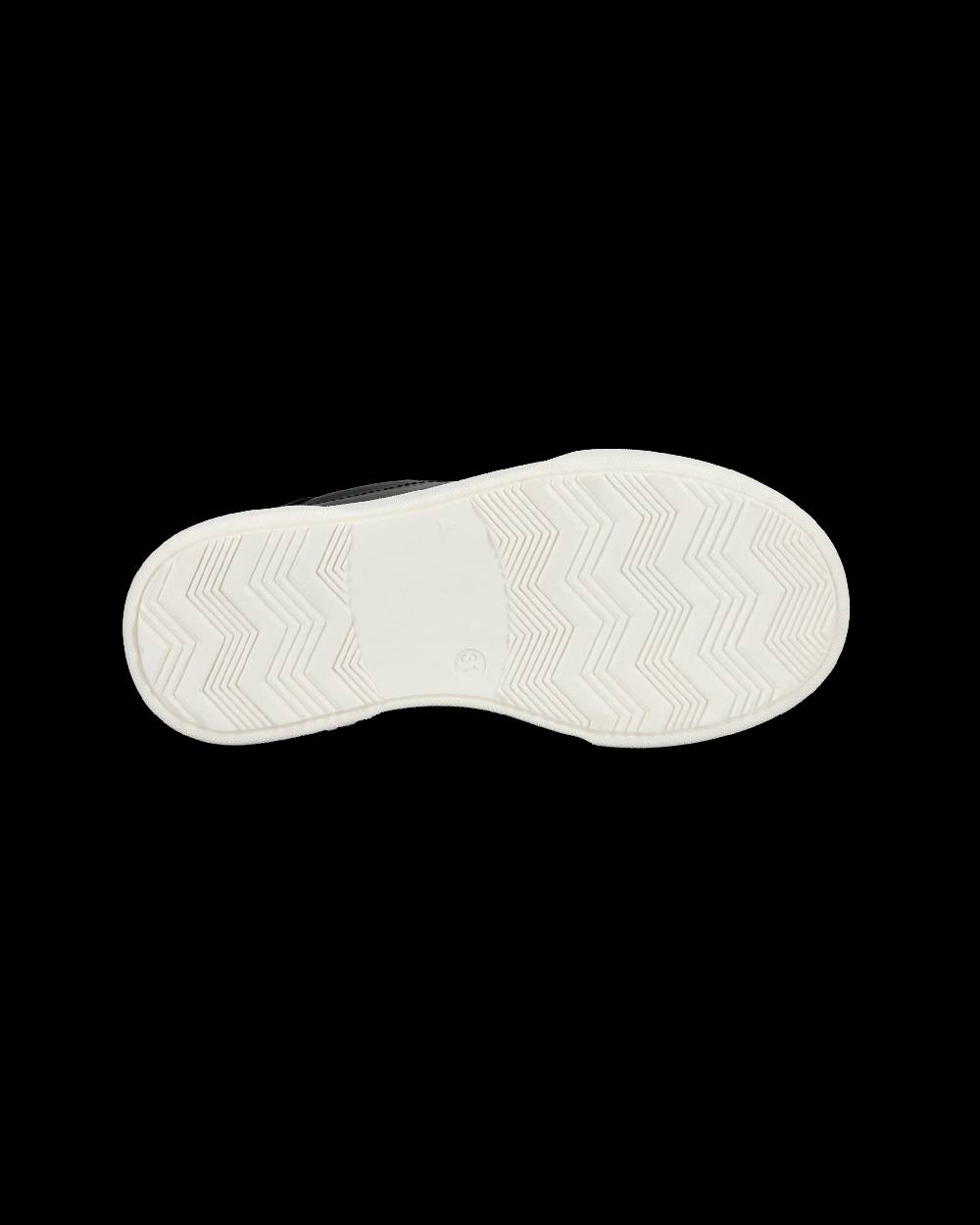 Philippe Model Junior Temple Low-Top Sneakers in Leather, Black White Saldi Di Fabbrica