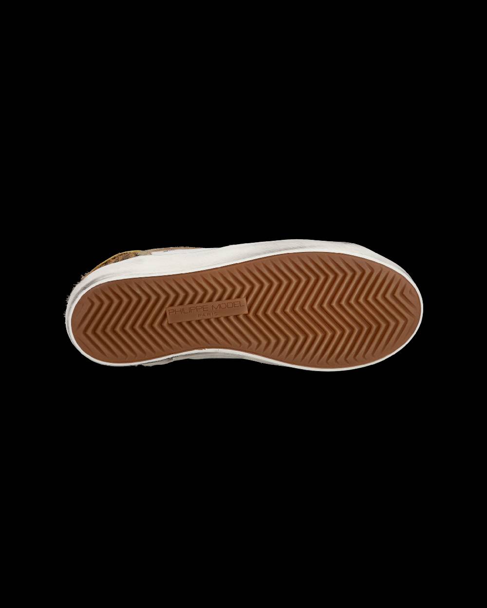 Philippe Model Sneakers basse Paris da Bambino in pelle, Bianco Cognac Vendite Flash
