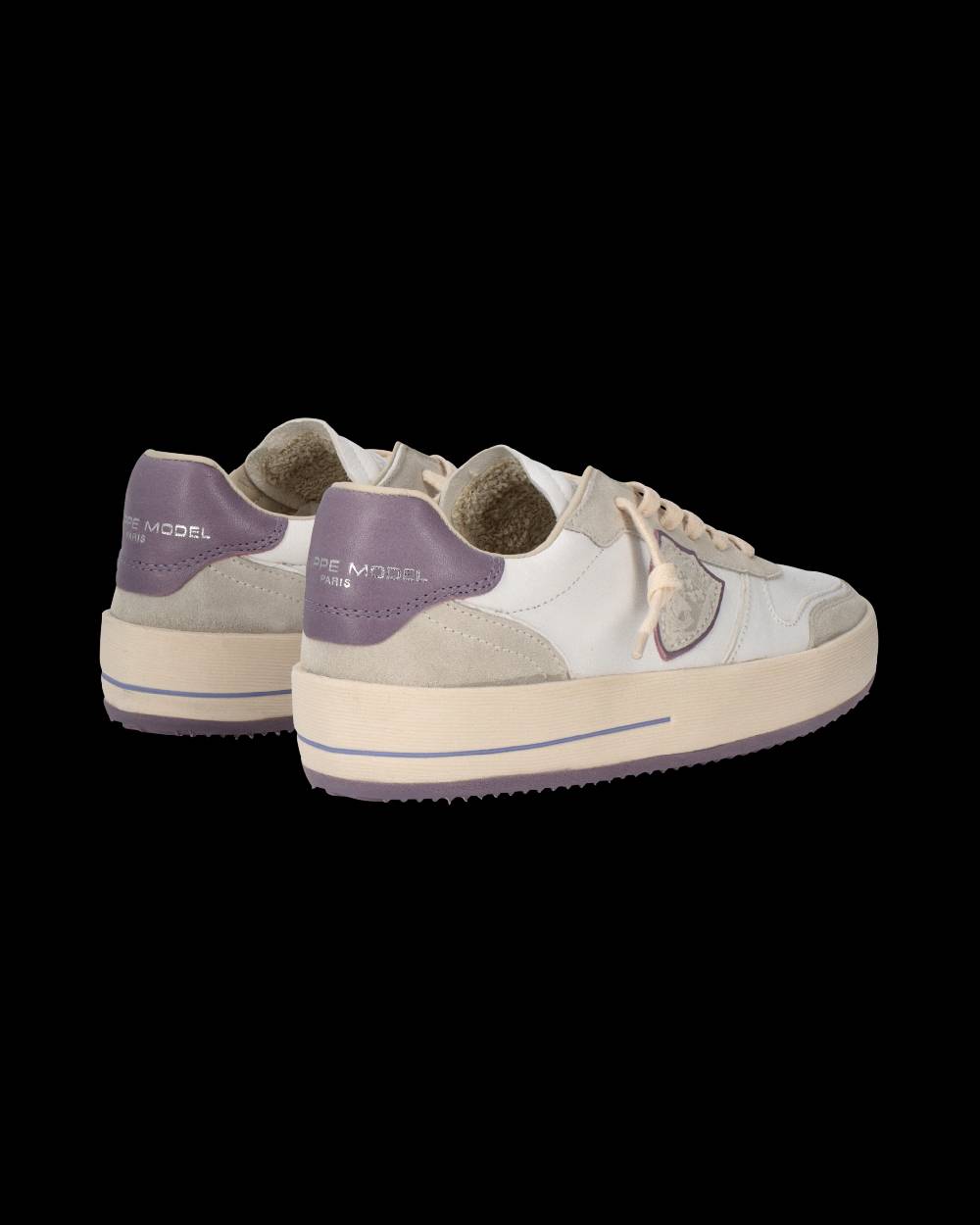 Philippe Model Sneaker Nice Donna, Bianco e Lilla Promozione