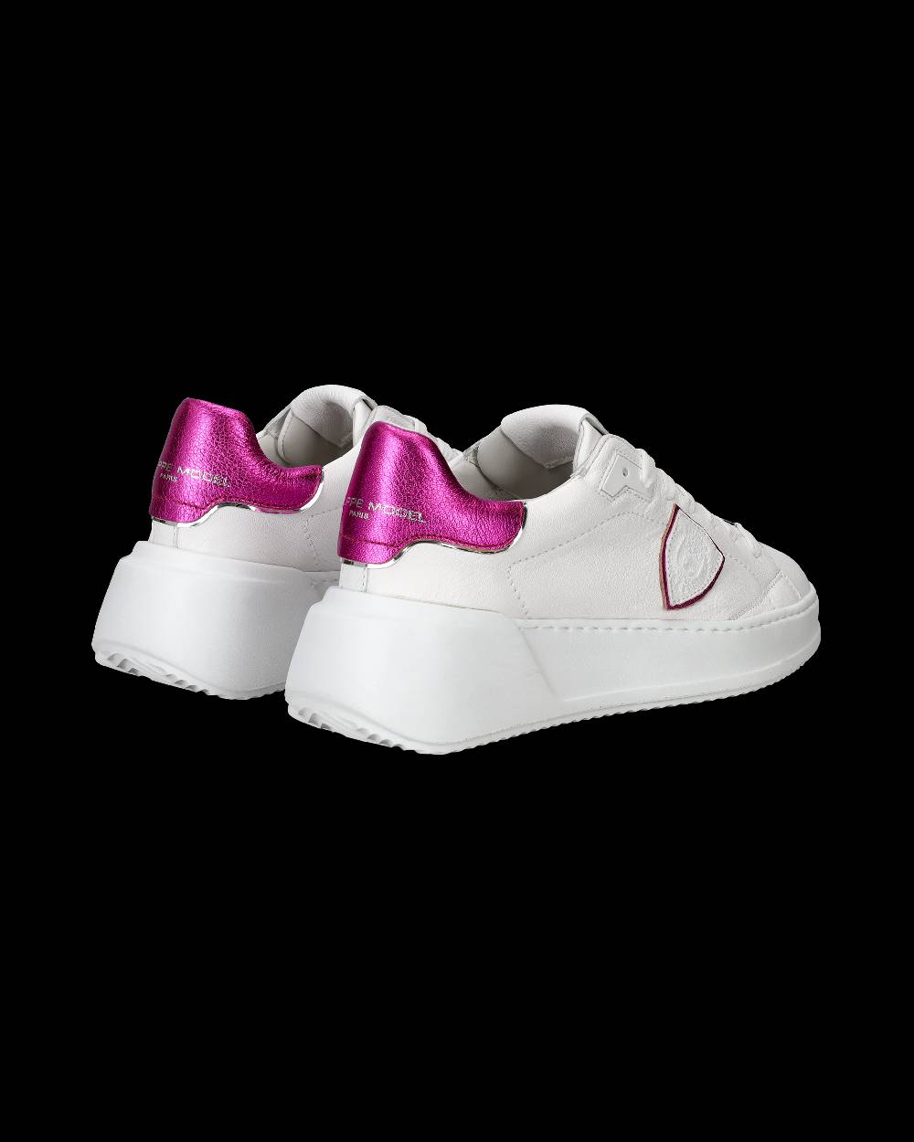 Philippe Model Sneaker basse Tres Temple donna - bianco e fucsia Acquista Ora