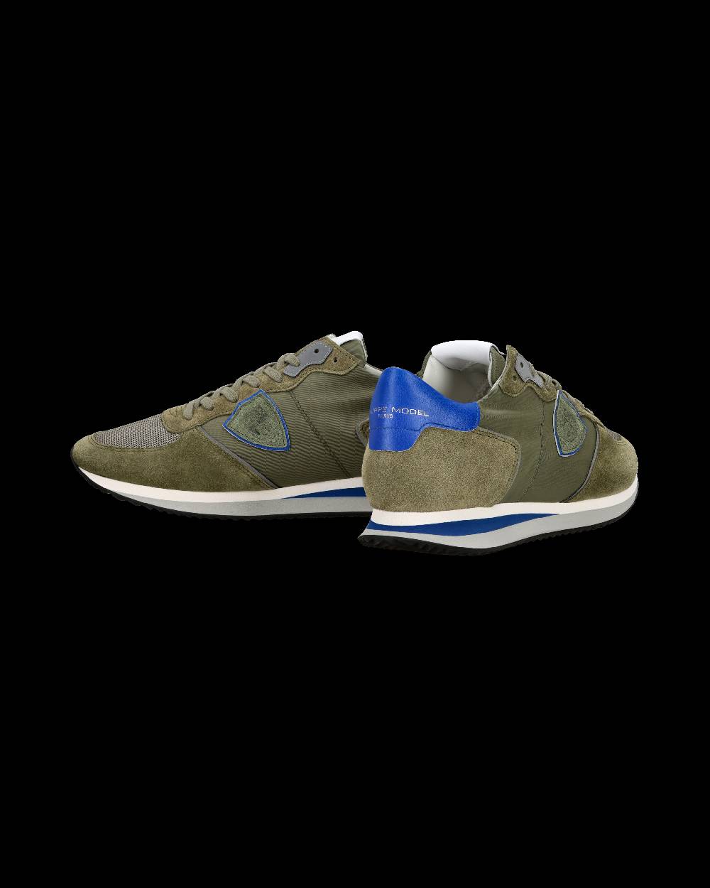 Philippe Model Sneaker casual Trpx da uomo in nylon e pelle - Blu e verde Prezzo Ridotto