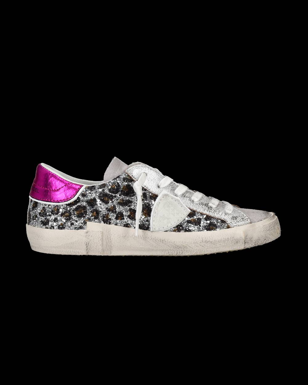 Philippe Model Sneaker bassa PRSX donna - argento, animalier e fucsia Saldi