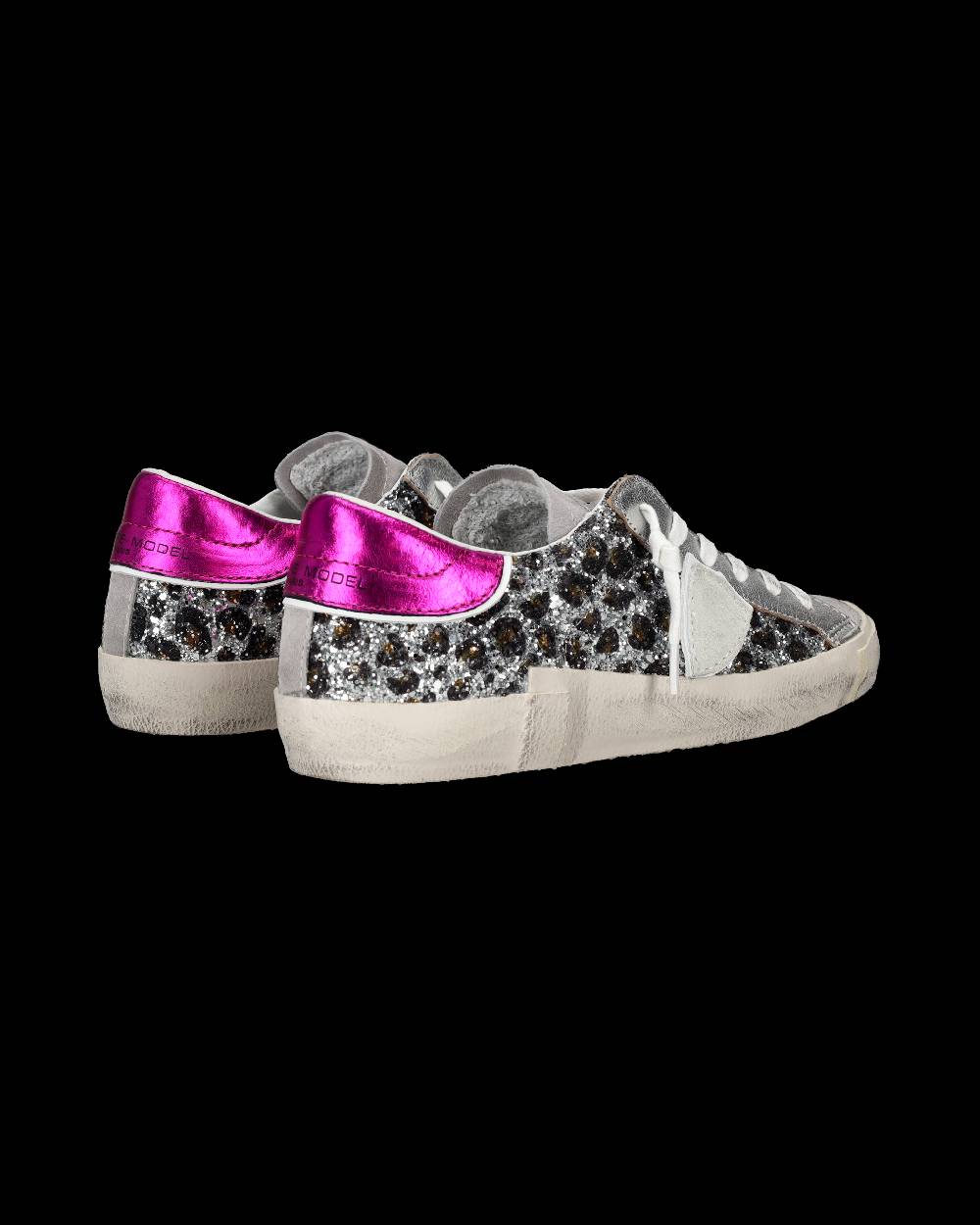 Philippe Model Sneaker bassa PRSX donna - argento, animalier e fucsia Saldi