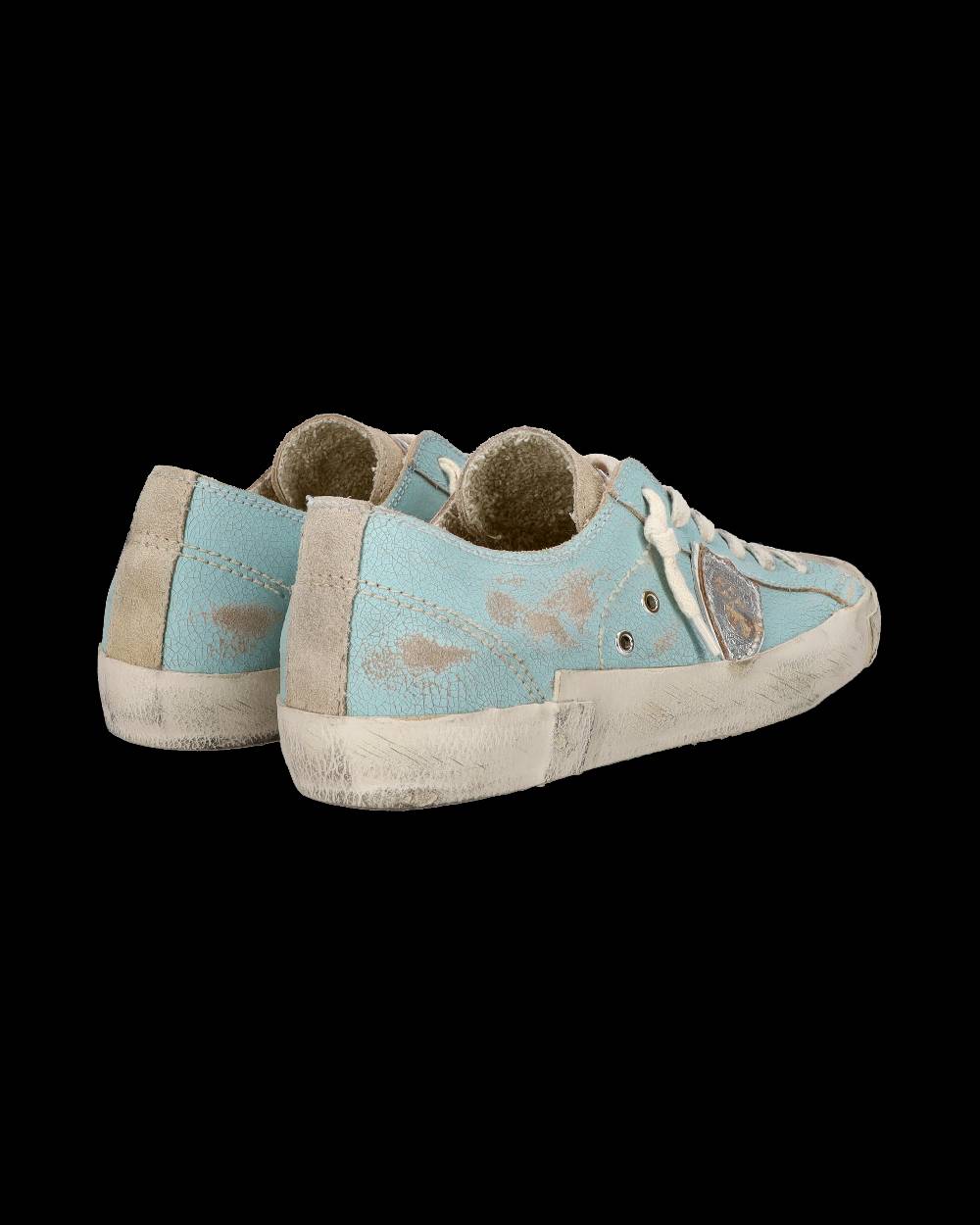 Philippe Model Sneaker bassa PRSX donna in pelle craquelé - verde acqua Hotsell