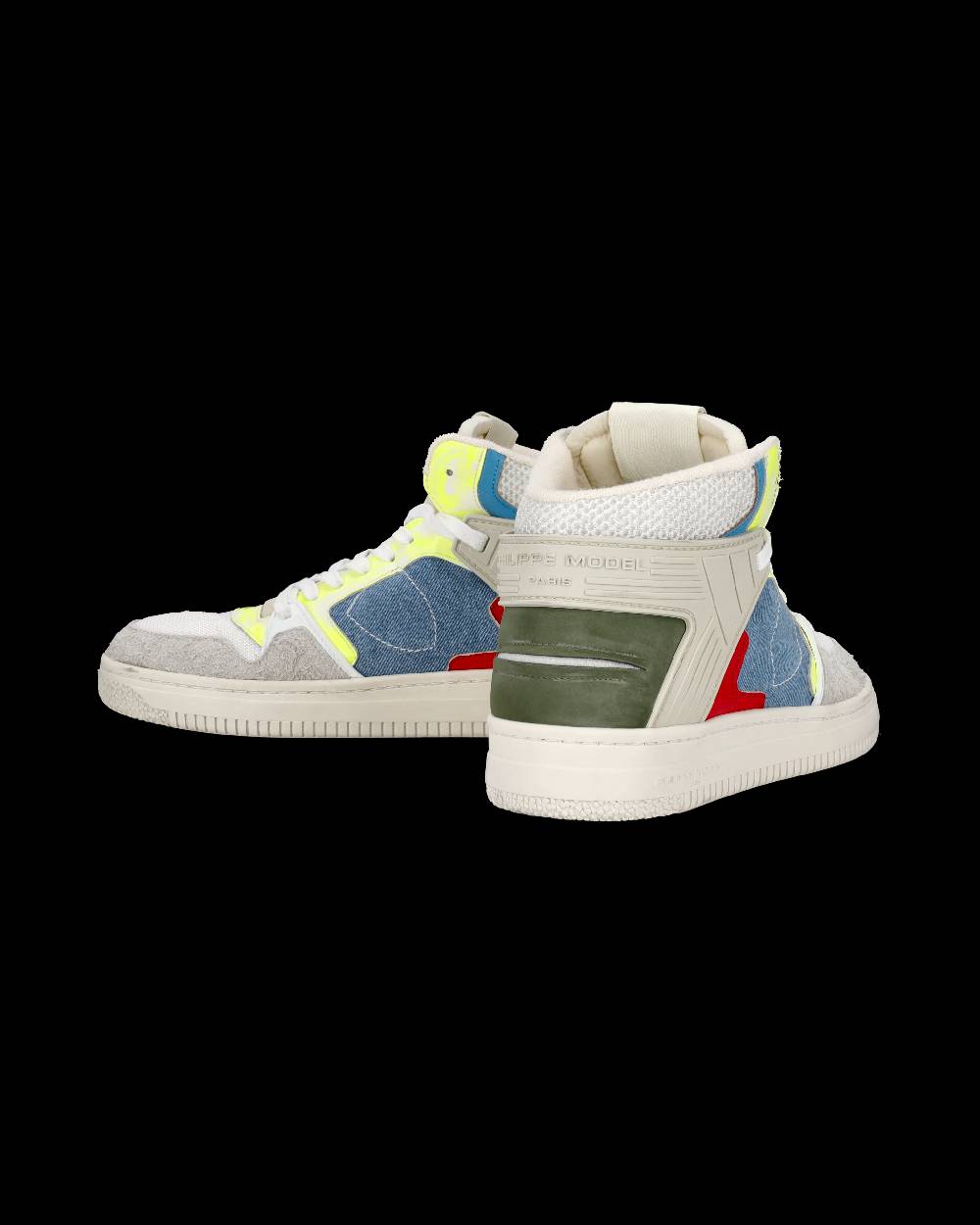Philippe Model Sneaker mid La Grande uomo - bianco e azzurro Nuova