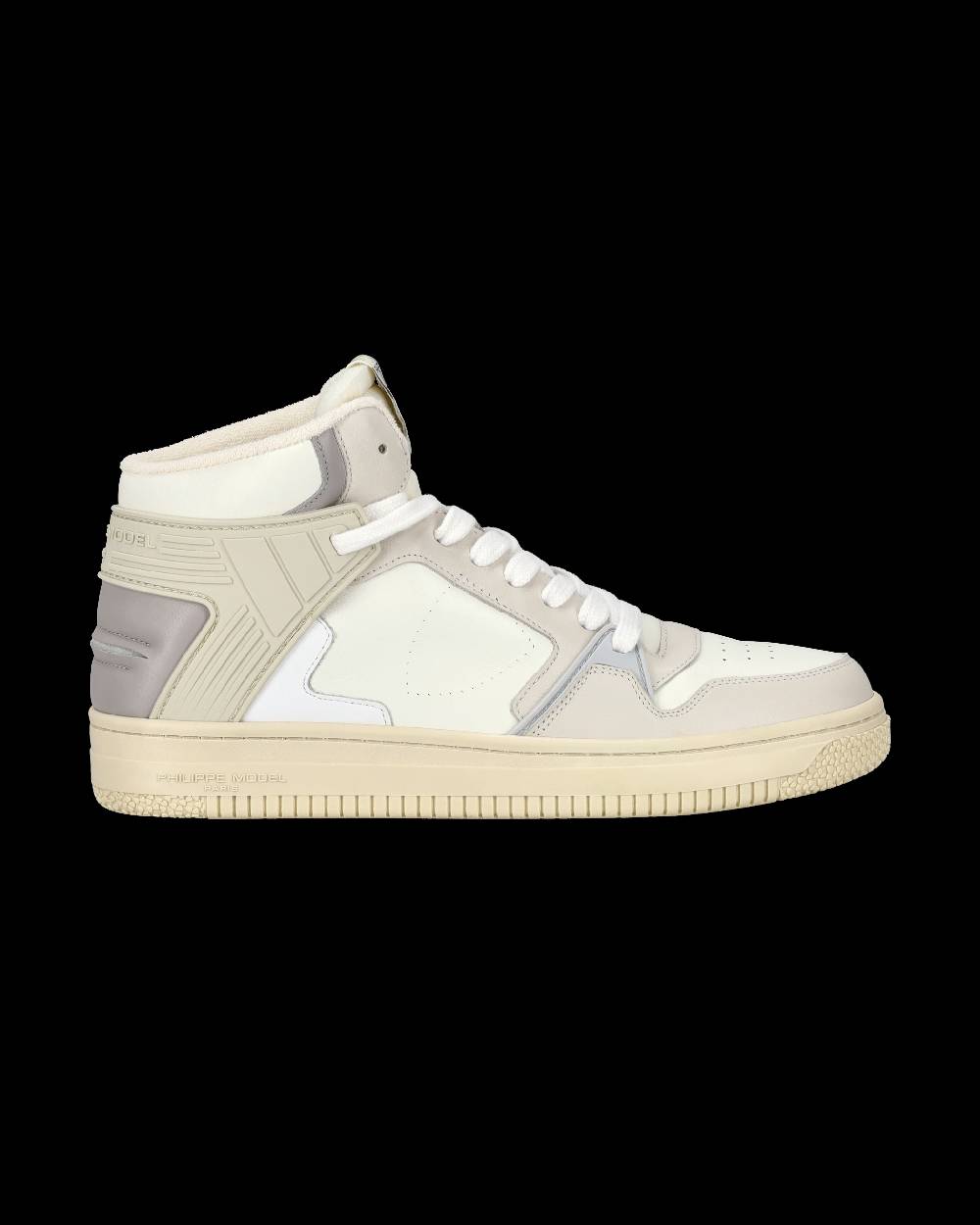 Philippe Model Sneaker streetwear La Grande da uomo in pelle - Grigio e burro Moda