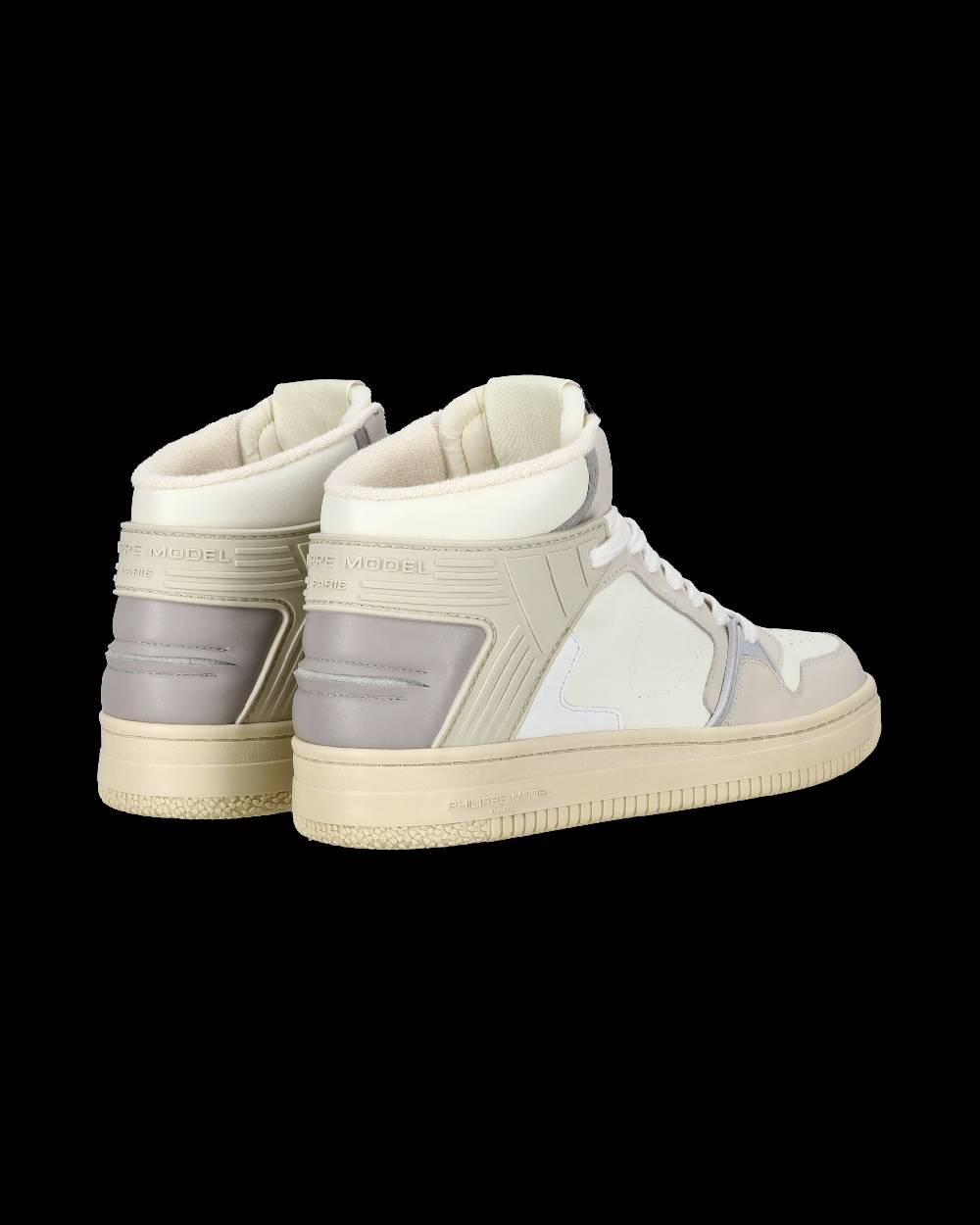Philippe Model Sneaker streetwear La Grande da uomo in pelle - Grigio e burro Moda