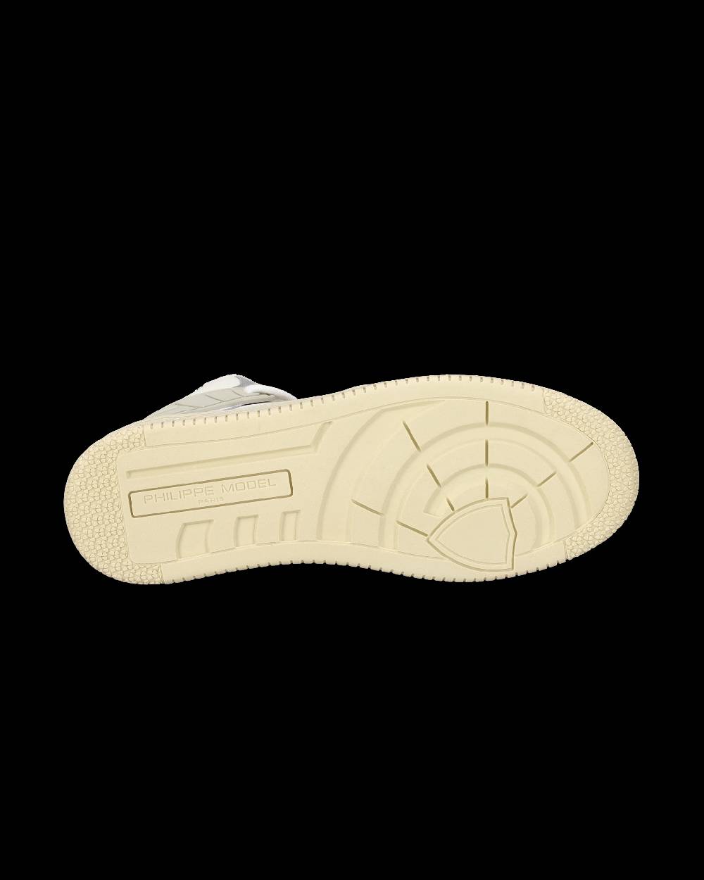 Philippe Model Sneaker streetwear La Grande da uomo in pelle - Grigio e burro Moda