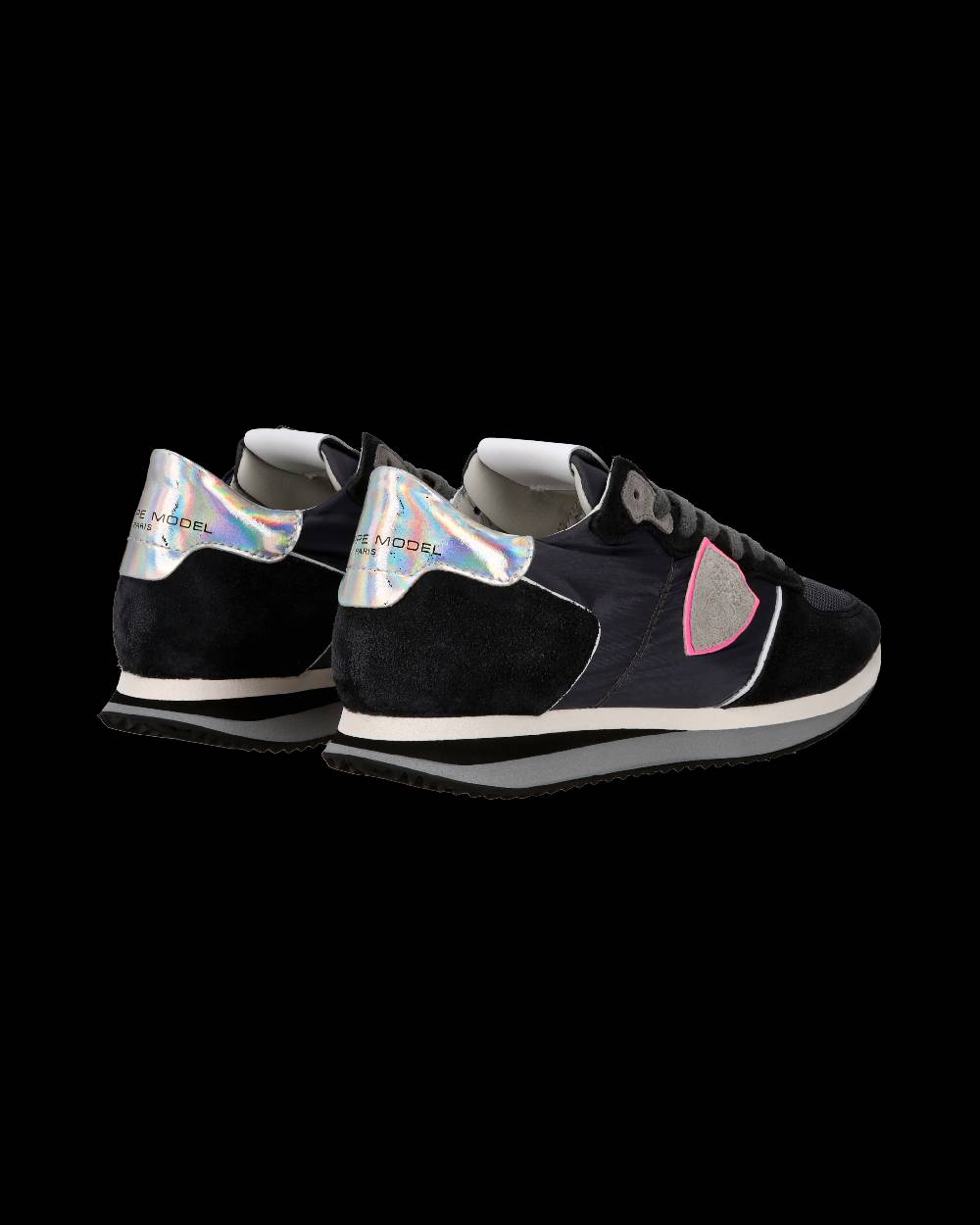 Philippe Model Sneaker casual Trpx da donna in nylon e pelle - Antracite In Linea