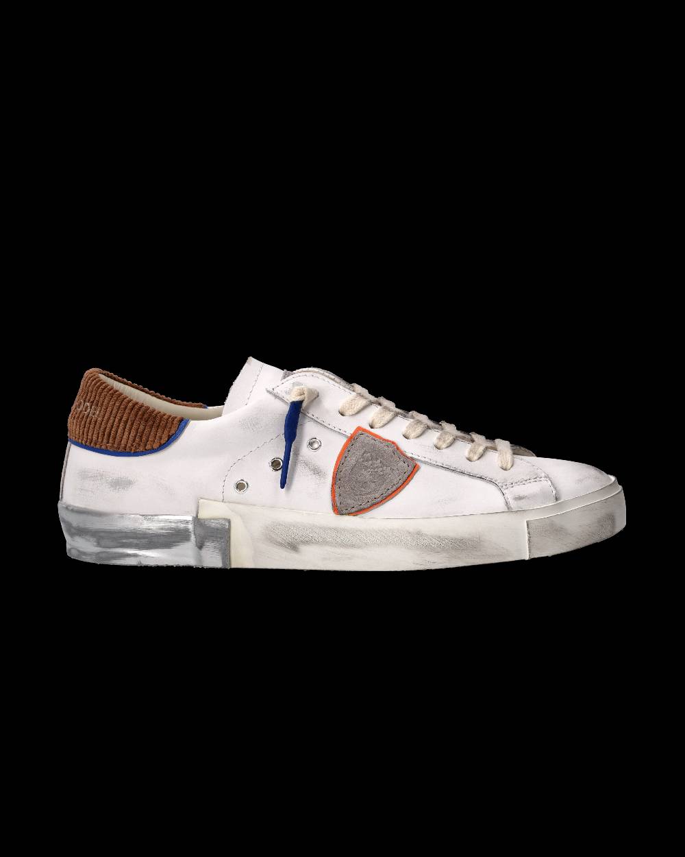 Philippe Model Sneaker Prsx Uomo, Bianco e Cognac Pezzi Unici
