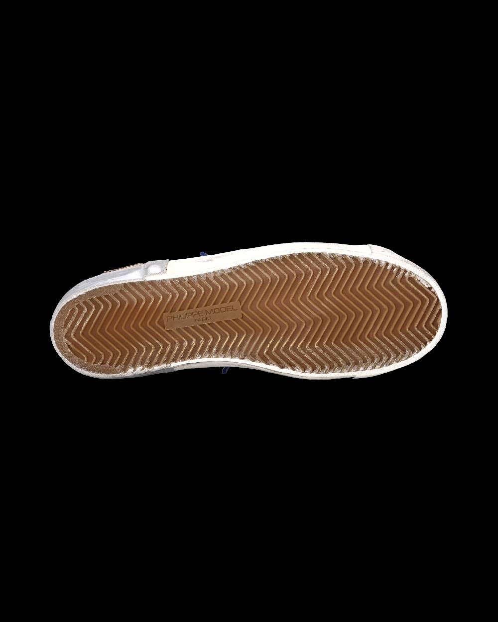 Philippe Model Sneaker Prsx Uomo, Bianco e Cognac Pezzi Unici