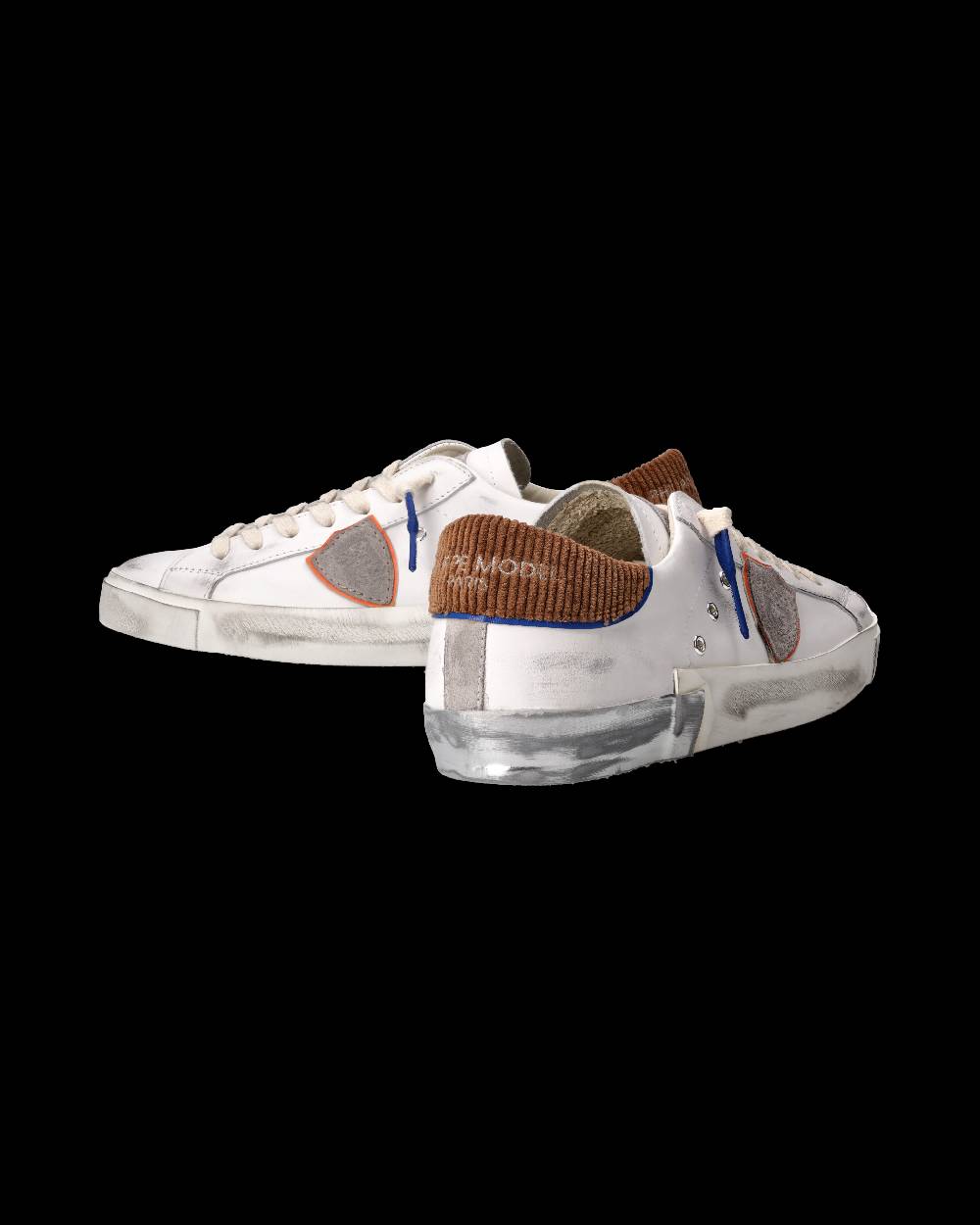 Philippe Model Sneaker Prsx Uomo, Bianco e Cognac Pezzi Unici