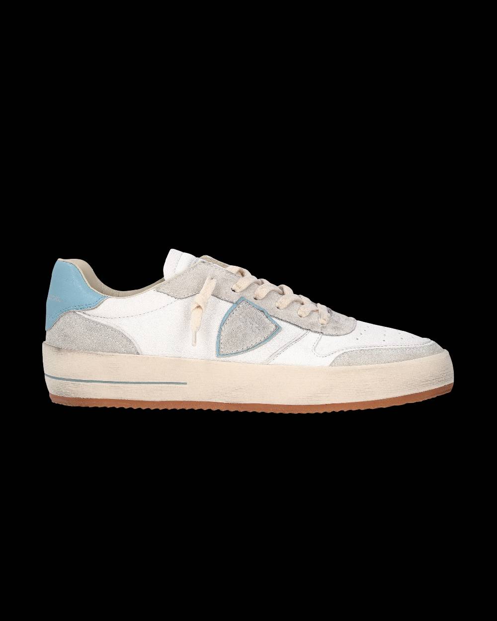 Philippe Model Sneaker Nice Uomo, Bianco e Azzurro Affare Del Giorno